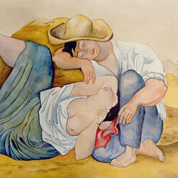 "Schlafende Bauern" nach Pablo Picasso
